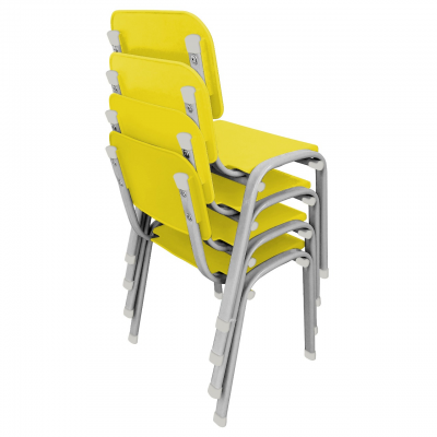 Kit 4 Cadeiras WP Kids Polipropileno Amarela