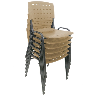 Kit 6 Cadeiras WP Flex Polipropileno Bege
