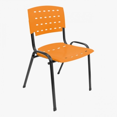 Kit 8 Cadeiras WP Flex Polipropileno Laranja