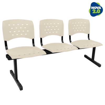 Longarina 3 lugares WP Plus - Bege