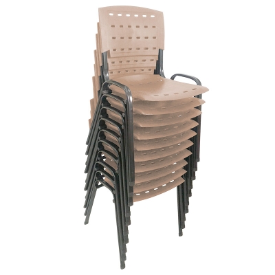 Kit 10 Cadeiras WP Flex Polipropileno Bege