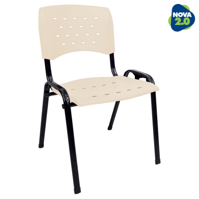 Kit 8 Cadeiras WP Flex Polipropileno Bege