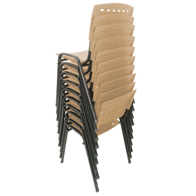 Kit 10 Cadeiras WP Flex Polipropileno Bege