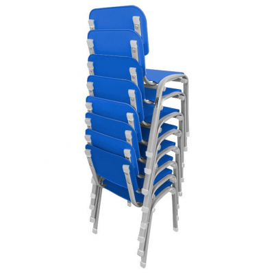 Kit 8 Cadeiras WP Kids Polipropileno Azul