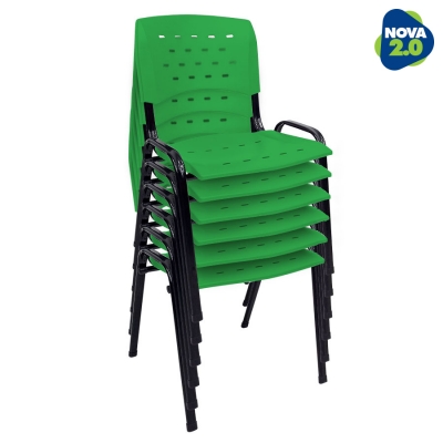 Kit 6 Cadeiras WP Flex Polipropileno Verde