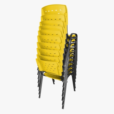 Kit 10 Cadeiras WP Flex Polipropileno Amarela