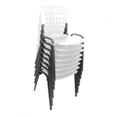 Kit 8 Cadeiras WP Flex Polipropileno Branca