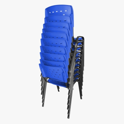 Kit 10 Cadeiras WP Flex Polipropileno Azul