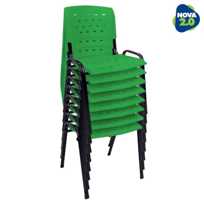 Kit 8 Cadeiras WP Flex Polipropileno Verde