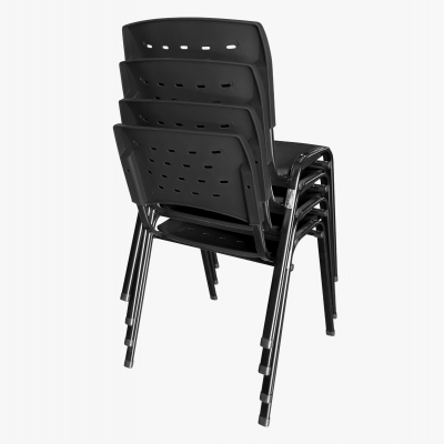 Kit 4 Cadeiras WP Flex Polipropileno Preta