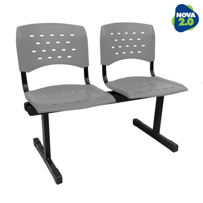 Longarina 2 lugares WP Plus - Cinza