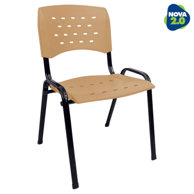 Kit 6 Cadeiras WP Flex Polipropileno Bege