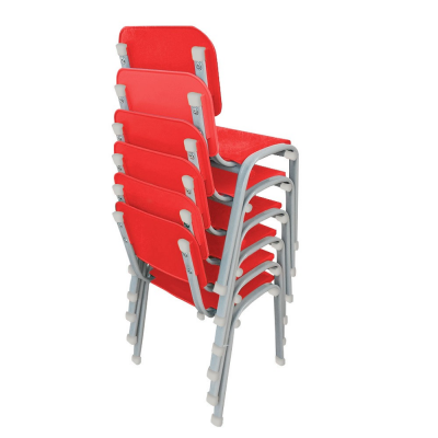 Kit 6 Cadeiras WP Kids Polipropileno Vermelha