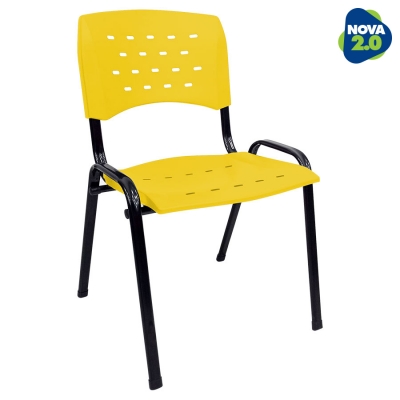 Kit 6 Cadeiras WP Flex Polipropileno Amarela