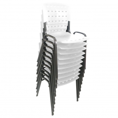 Kit 10 Cadeiras WP Flex Polipropileno Branca