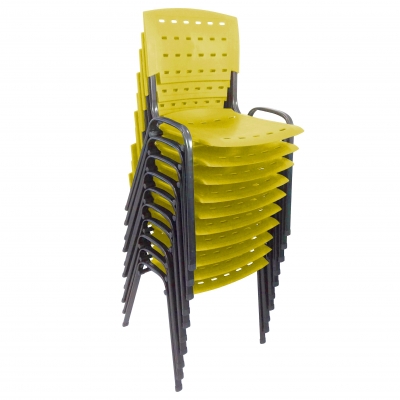 Kit 10 Cadeiras WP Flex Polipropileno Amarela