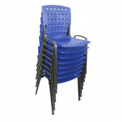 Kit 8 Cadeiras WP Flex Polipropileno Azul