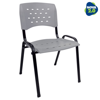 Kit 6 Cadeiras WP Flex Polipropileno Cinza