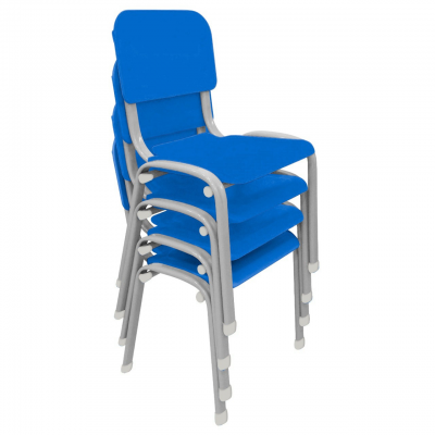 Kit 4 Cadeiras WP Kids Polipropileno Azul