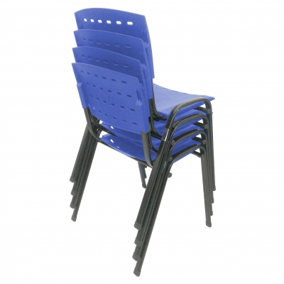 Kit 4 Cadeiras WP Flex Polipropileno Azul