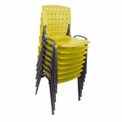 Kit 8 Cadeiras WP Flex Polipropileno Amarela