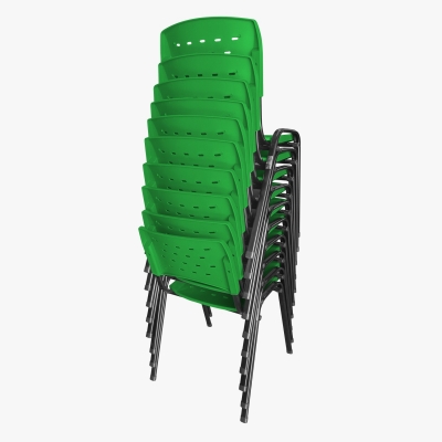 Kit 10 Cadeiras WP Flex Polipropileno Verde